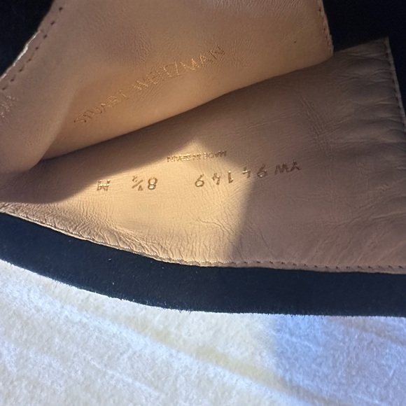 Stuart Weitzman Eloise 75 Knee High Black Boots Heel Black 8.5 - Picture 4 of 6